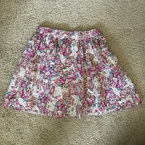 Floral Midi Skirt with Pockets